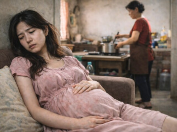 nha-ngoai-mang-8kg-mong-gio-sang-boi-bo-con-gai-moi-de-me-chong-nau-xong-mang-cho-con-trai-an-sach-noi