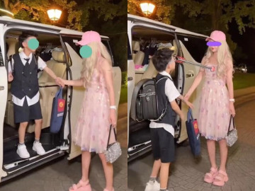 me-40-tuoi-lai-sieu-xe-den-truong-don-con-thay-me-dua-tre-tho-dai-me-dung-an-mac-ky-la-nhu-vay-duoc-khong